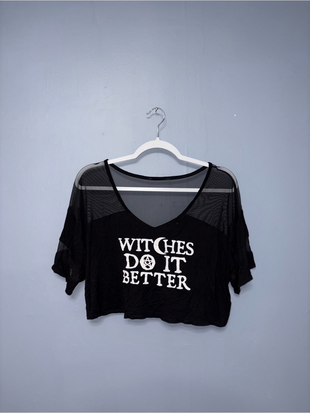 Black Graphic Mesh Tee